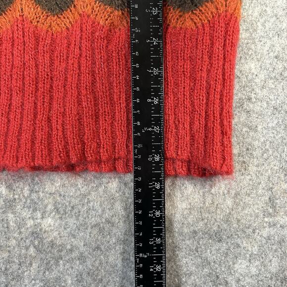 Vintage Zoul Sweater Vest Womens Large Multicolored Cheveron Hippie Mohair - Picture 4 of 8